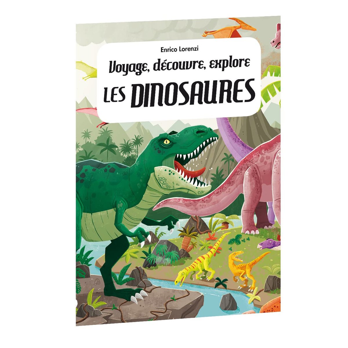 Puzzle & Livre - Voyagez, découvrez, explorez, Les dinosaures vert, SASSI