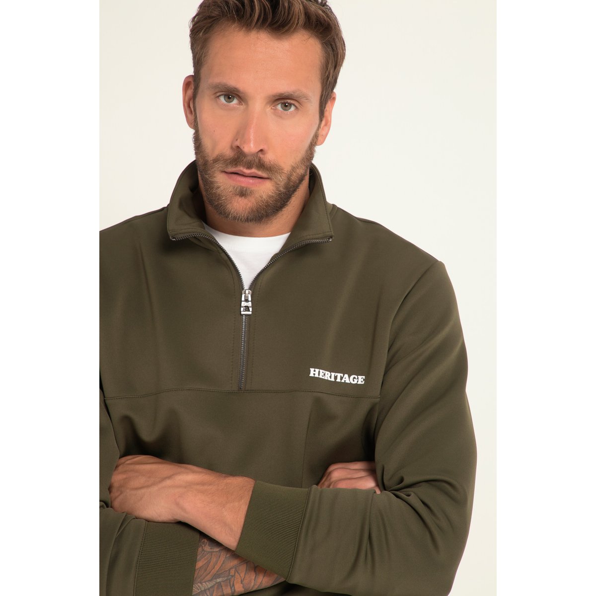 Pull camionneur FLEXNAMIC® en tissu scuba vert sapin, JP1880