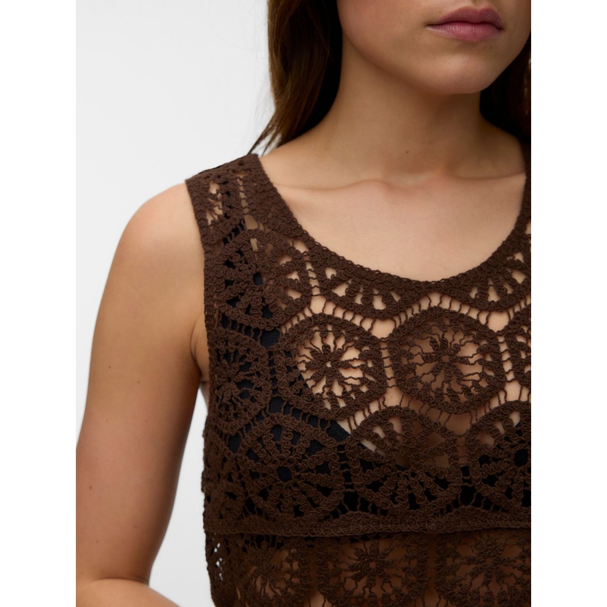 Top chocolate brown, VERO MODA