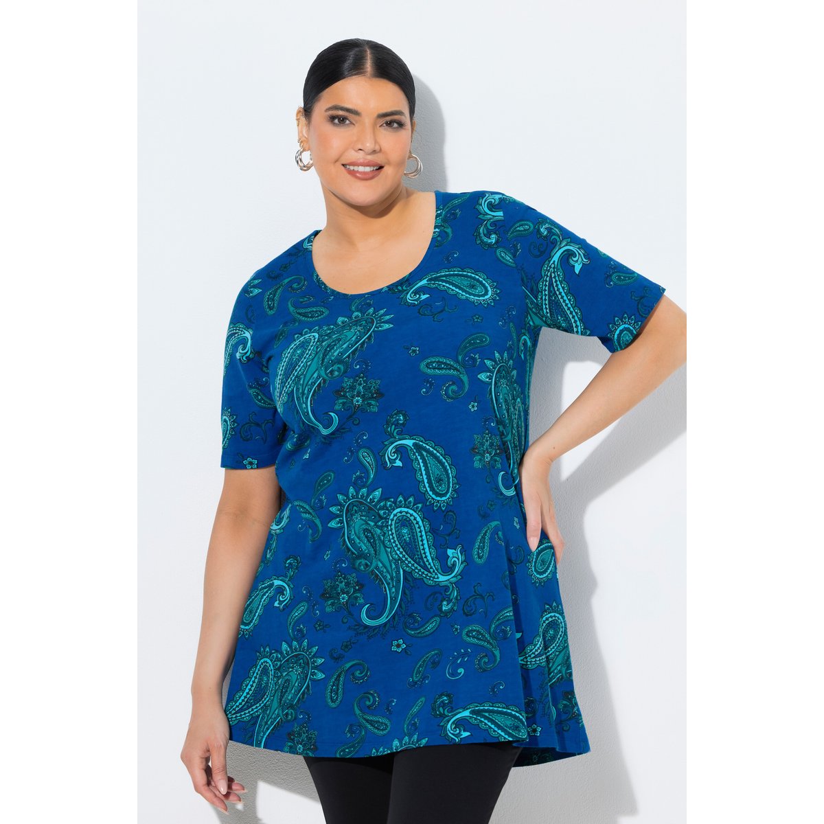 T-shirt long bleuet, ULLA POPKEN