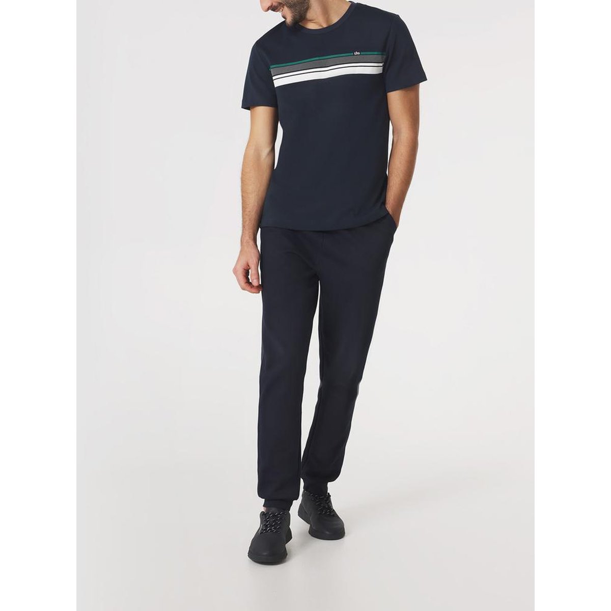 T-shirt manches courtes MARIOTEE14032 marine, TBS