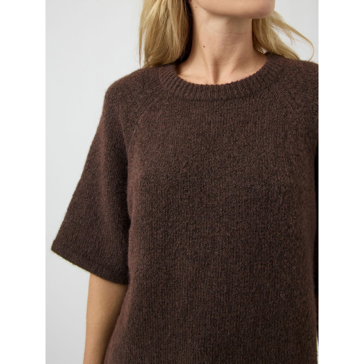 Top En Maille chocolate brown, YAS