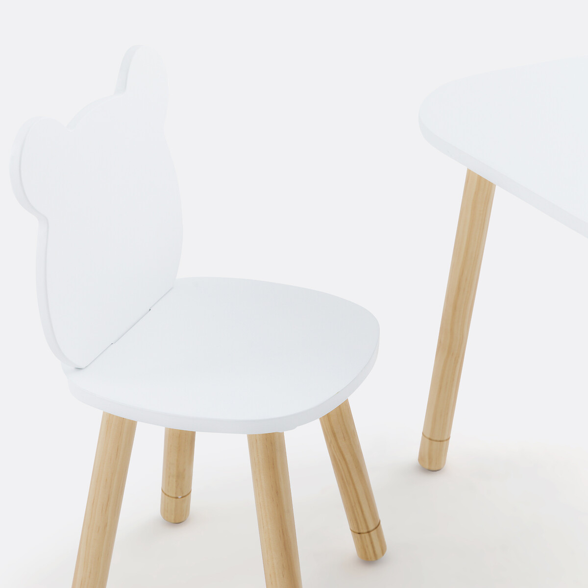 Ensemble table et 2 chaises enfant, Ancelme naturel/blanc, LA REDOUTE INTERIEURS
