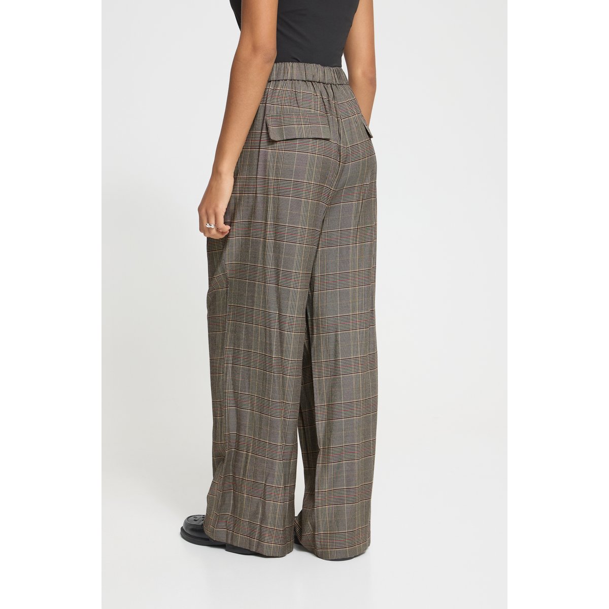Costume noir marron black/toasted check, ICHI