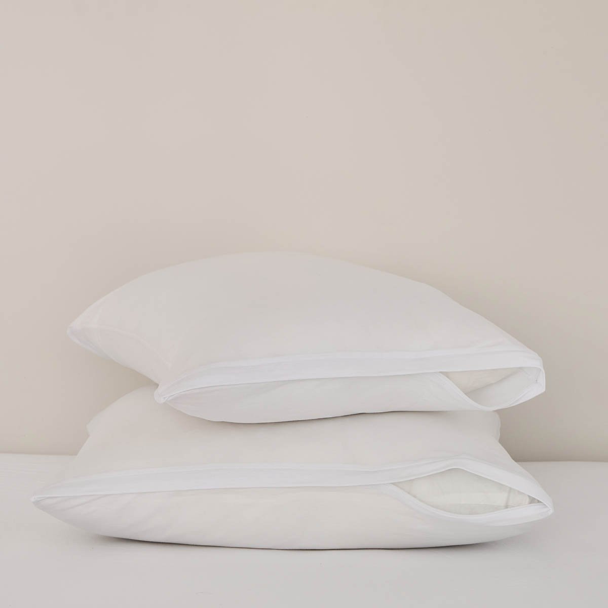 Lot de 2 protège oreillers Tencel Mesh blanc, DUNLOPILLO