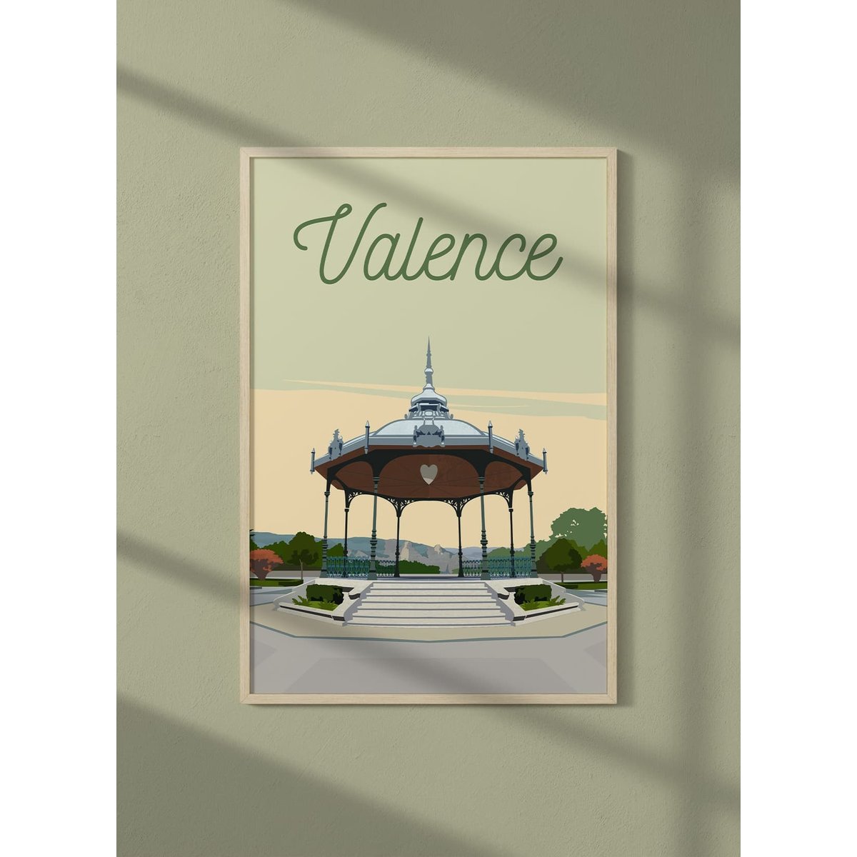 Affiche ville Valence blanc, L'AFFICHERIE
