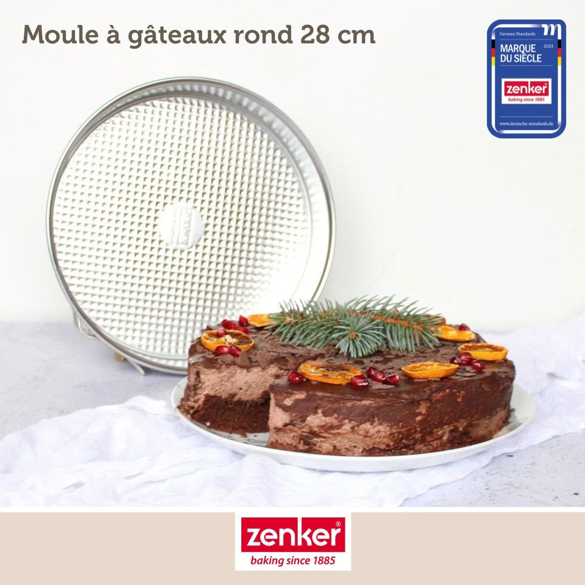 Set de 4 ustensiles de pâtisserie moule à gâteaux 2 bols SILVER gris, ZENKER