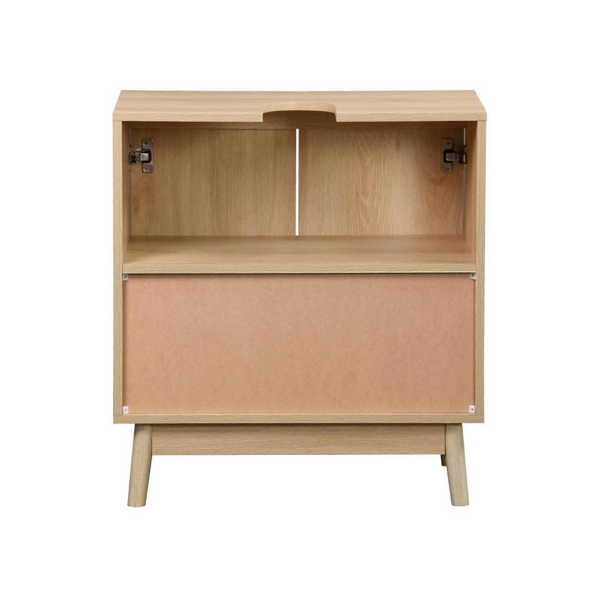 Meuble sous lavabo scandinave décor bois LINEAR naturel, SWEEEK