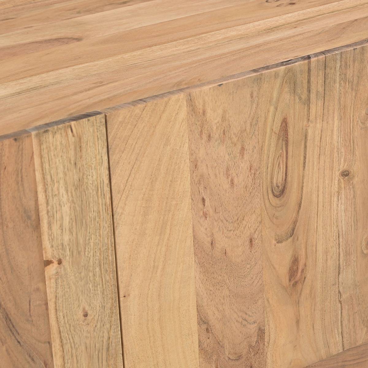 Meuble tv en bois d'acacia IDRISSA bois clair, MADE IN MEUBLES