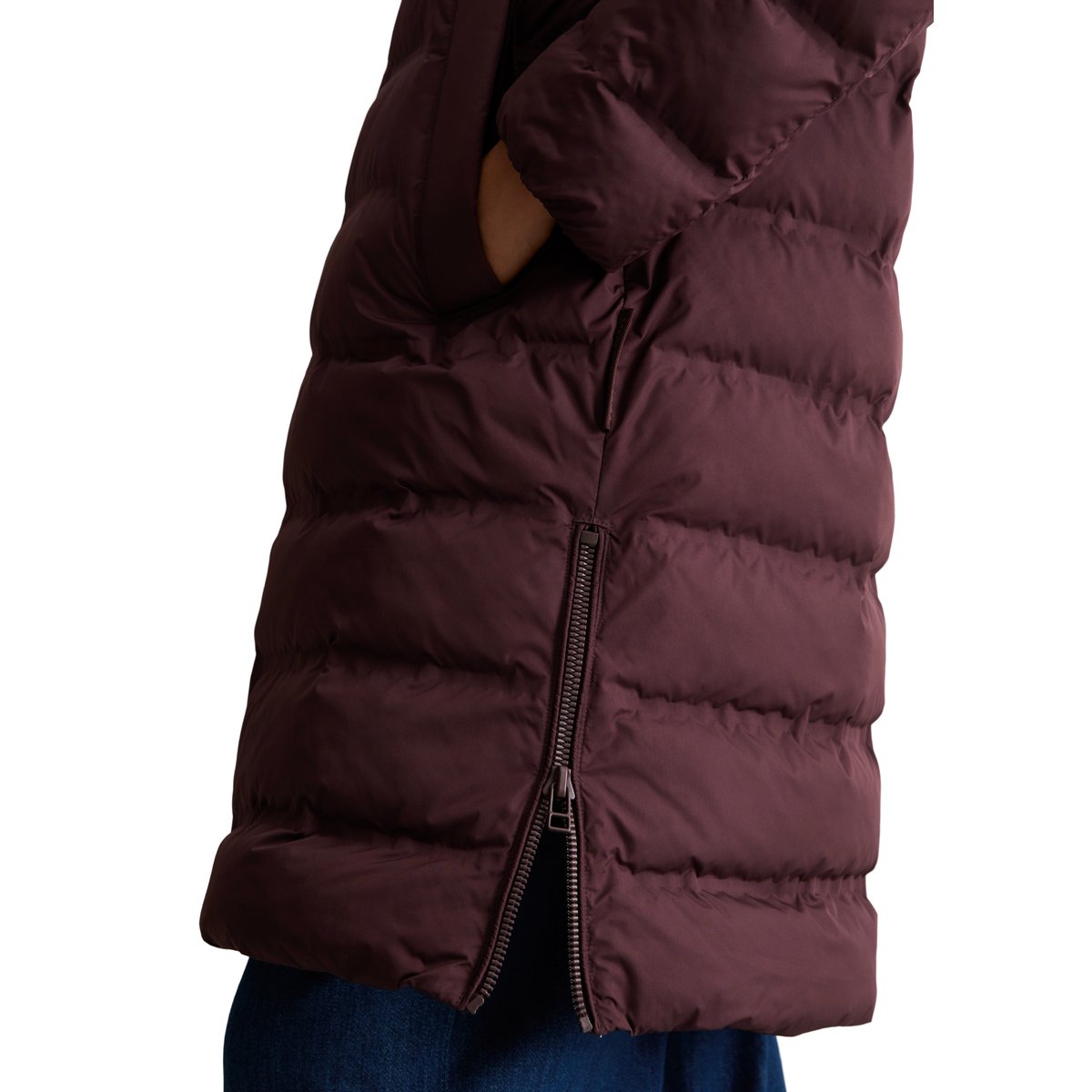 Manteau bouffant à capuche regular avec surface hydrofuge marron, MARC O’POLO DENIM