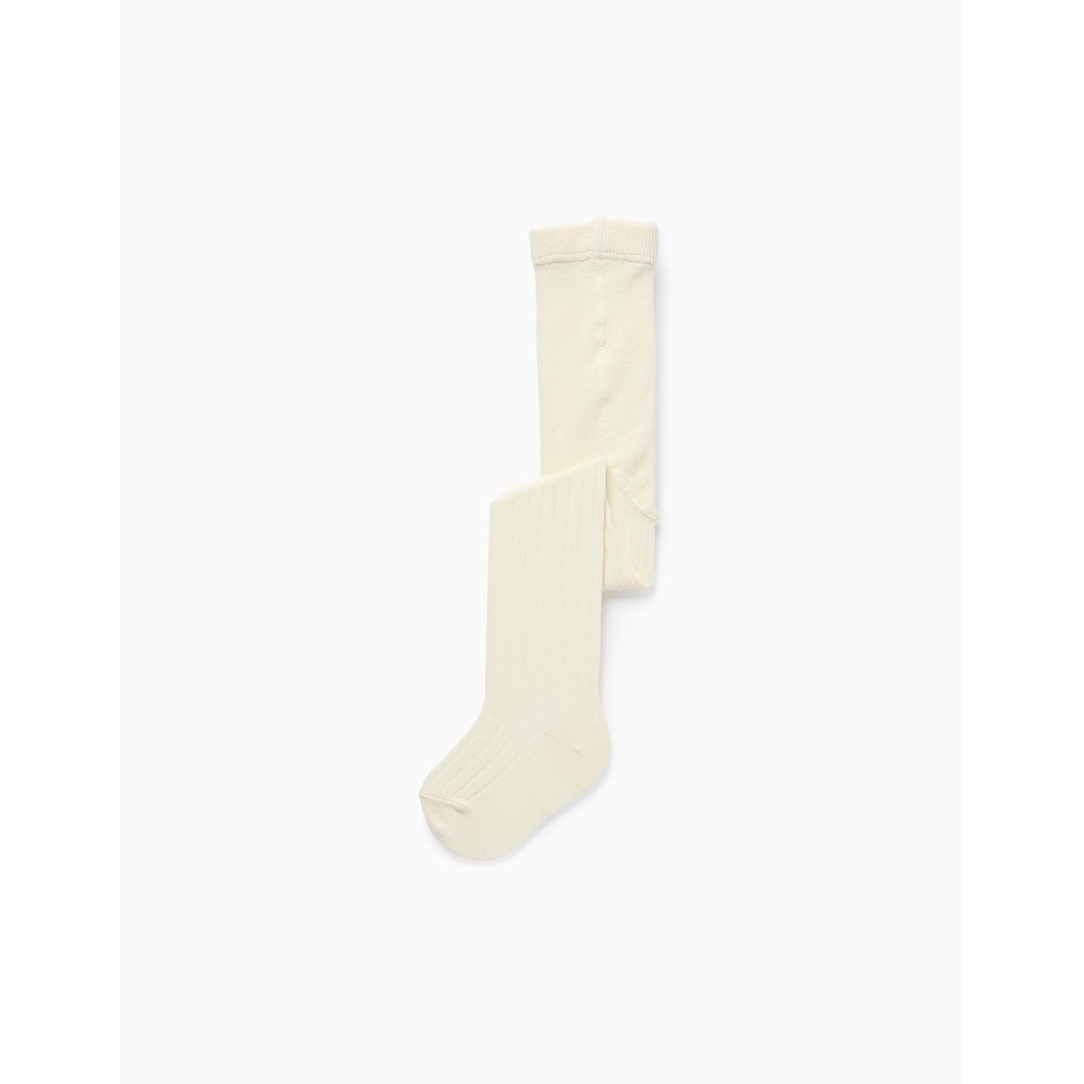 Collants en maille côtelée anti-bouloche écru, ZIPPY