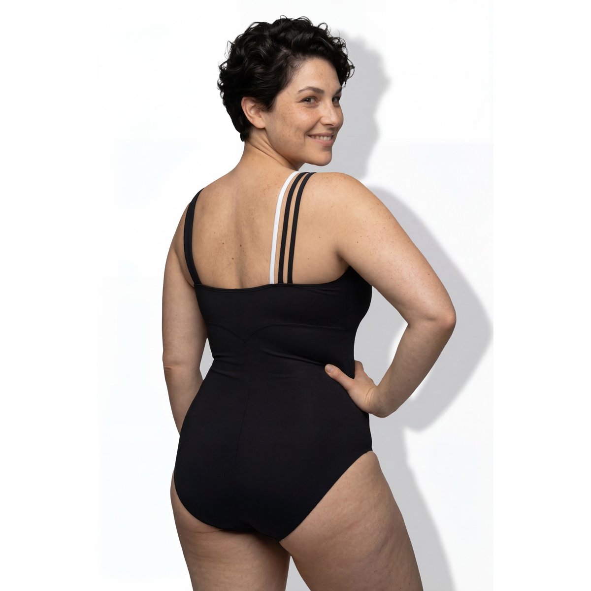 Maillot de bain à fleurs noir, ULLA POPKEN