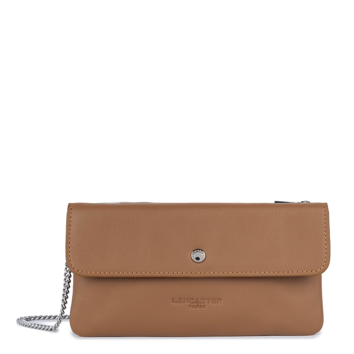 Double pochette SOFT PM camel, LANCASTER