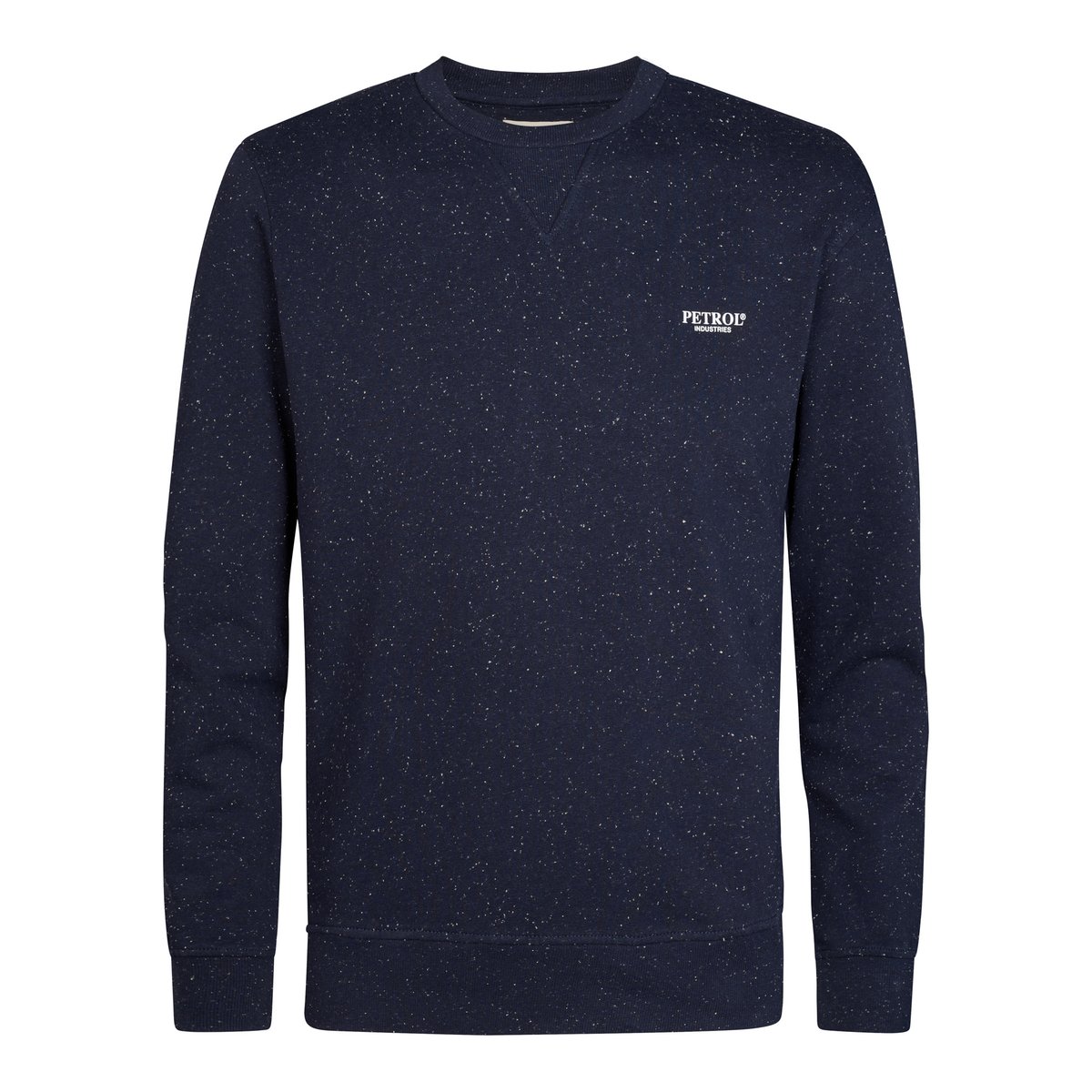 Sweat col rond chiné rosewood bleu royal navy, PETROL INDUSTRIES