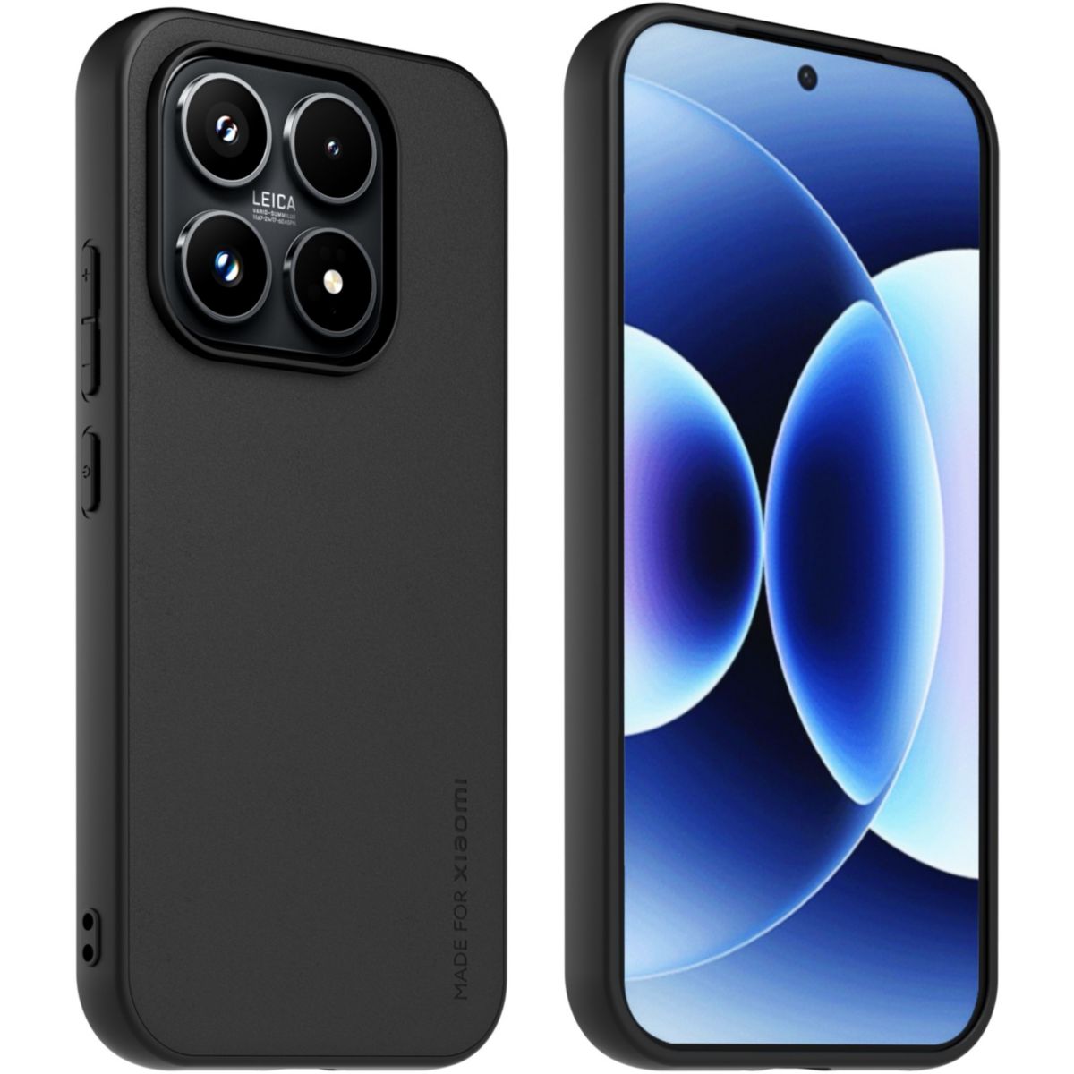Coque premium noir pour Xiaomi 17 couleur unique, MADE FOR XIAOMI