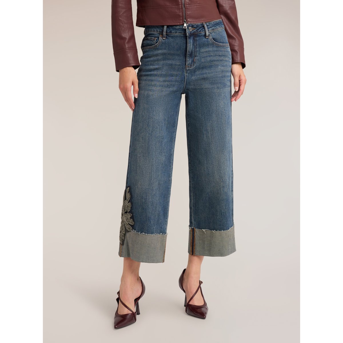 Jean court avec patch brodé light - blue, MOTIVI