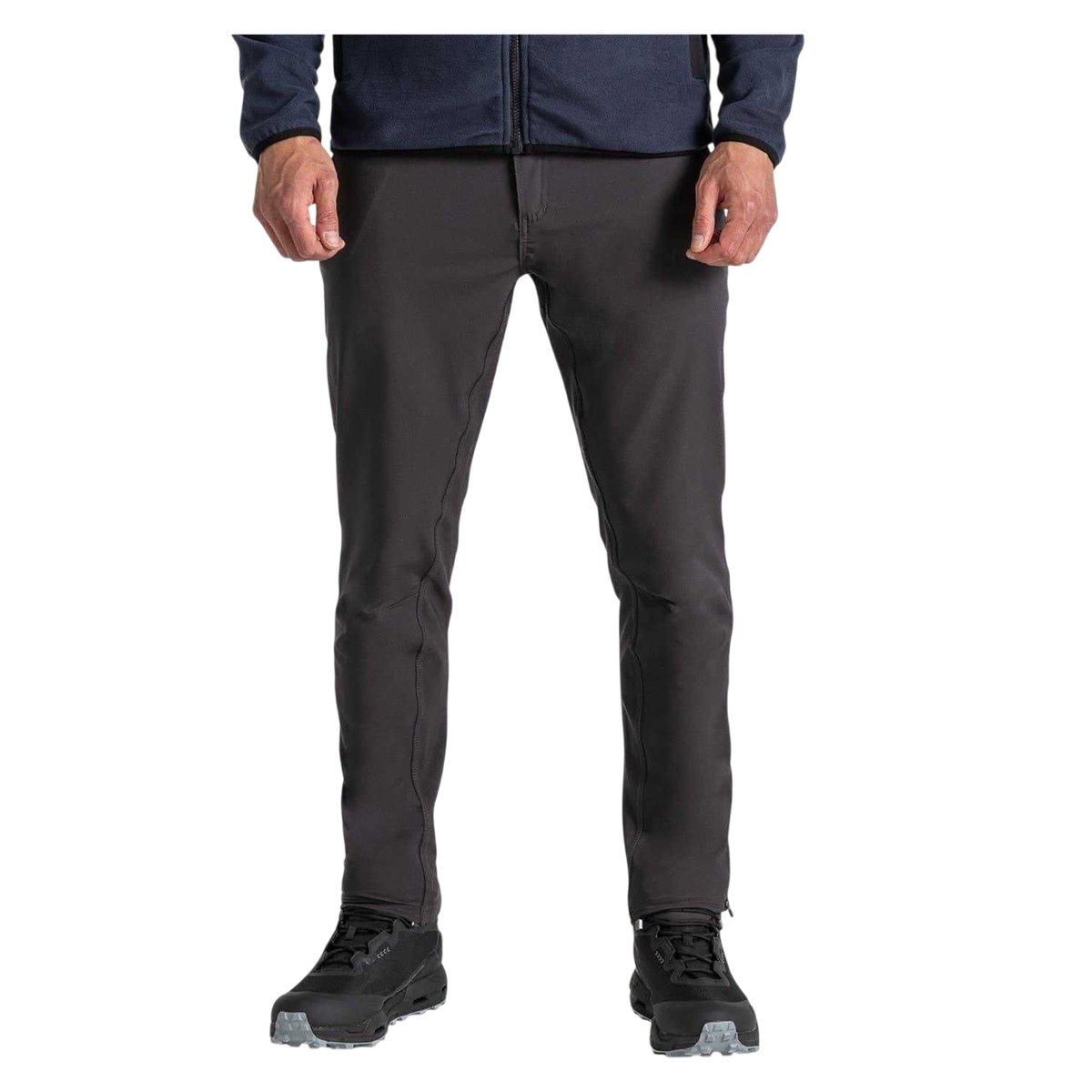 Pantalon cintré et uni à taille mi-haute EXPEDITION gris foncé, CRAGHOPPERS