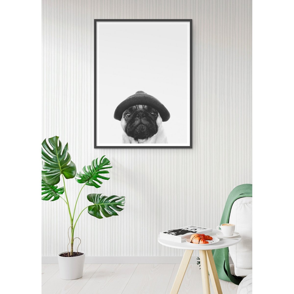 Affiche Carlin noir et blanc blanc, L'AFFICHERIE