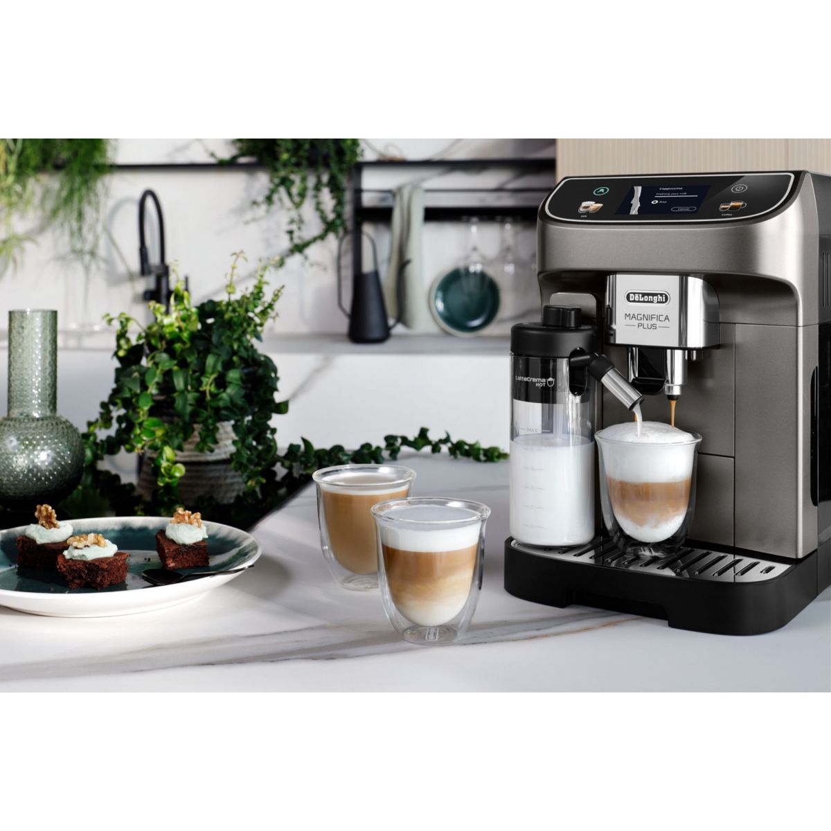 Expresso Broyeur Magnifica Plus FEB3270.TB couleur unique, DELONGHI