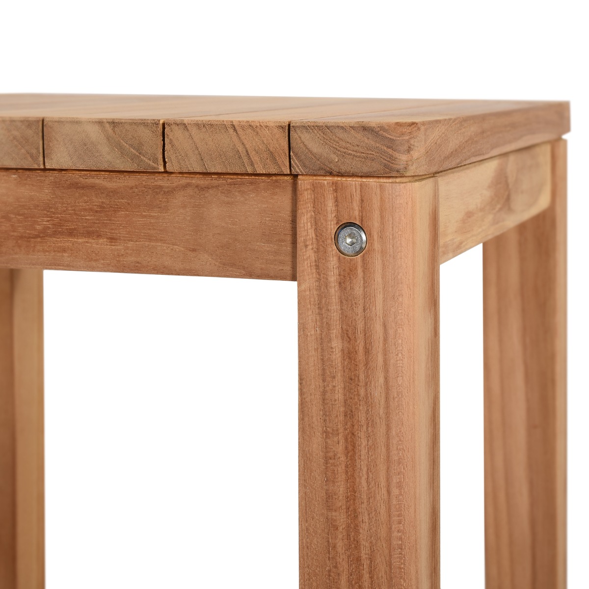Tabouret de bar en teck massif Sarina naturel, TECK ATTITUDE