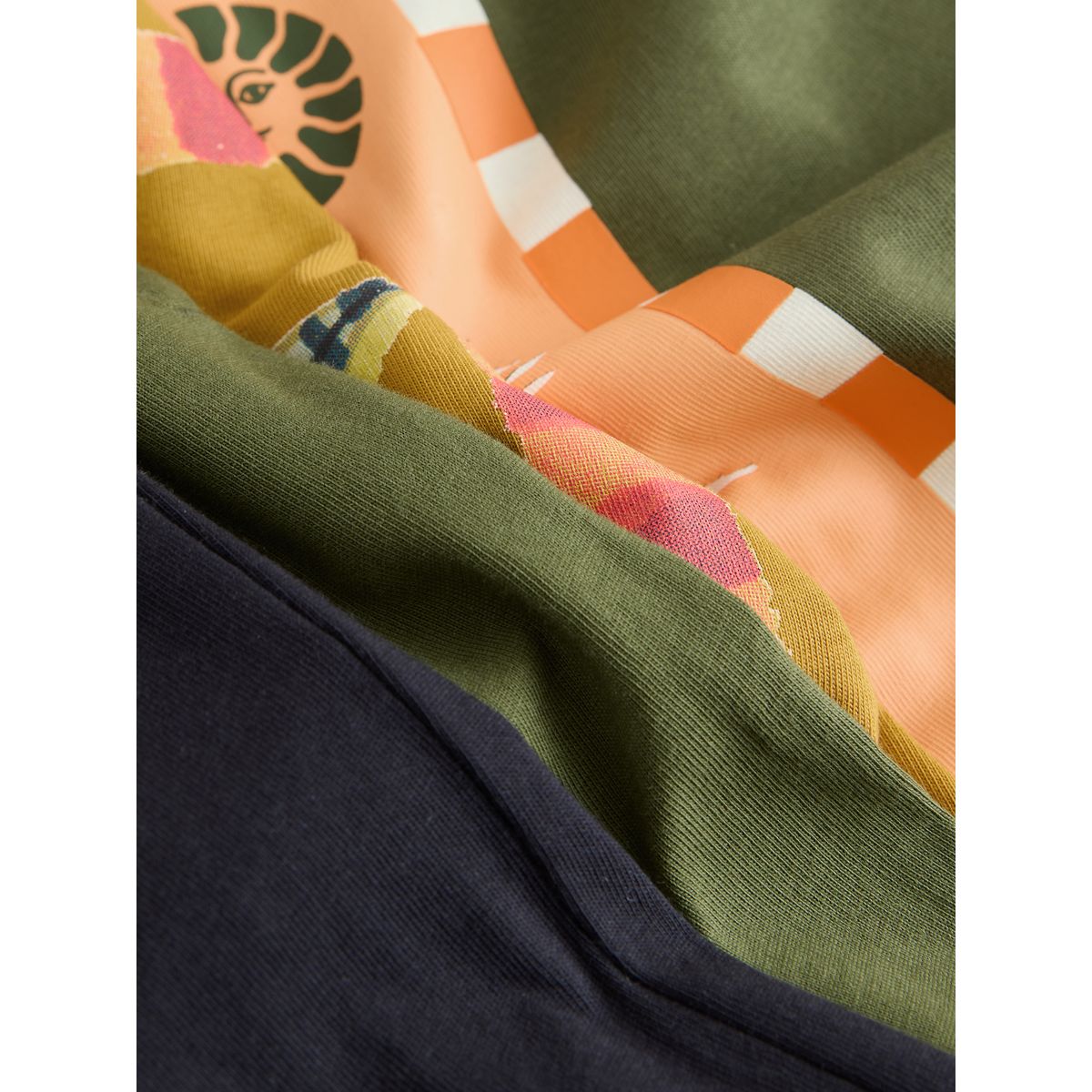 Pyjama imprimé à manches courtes, lot de 2 vert/orange, NEXT