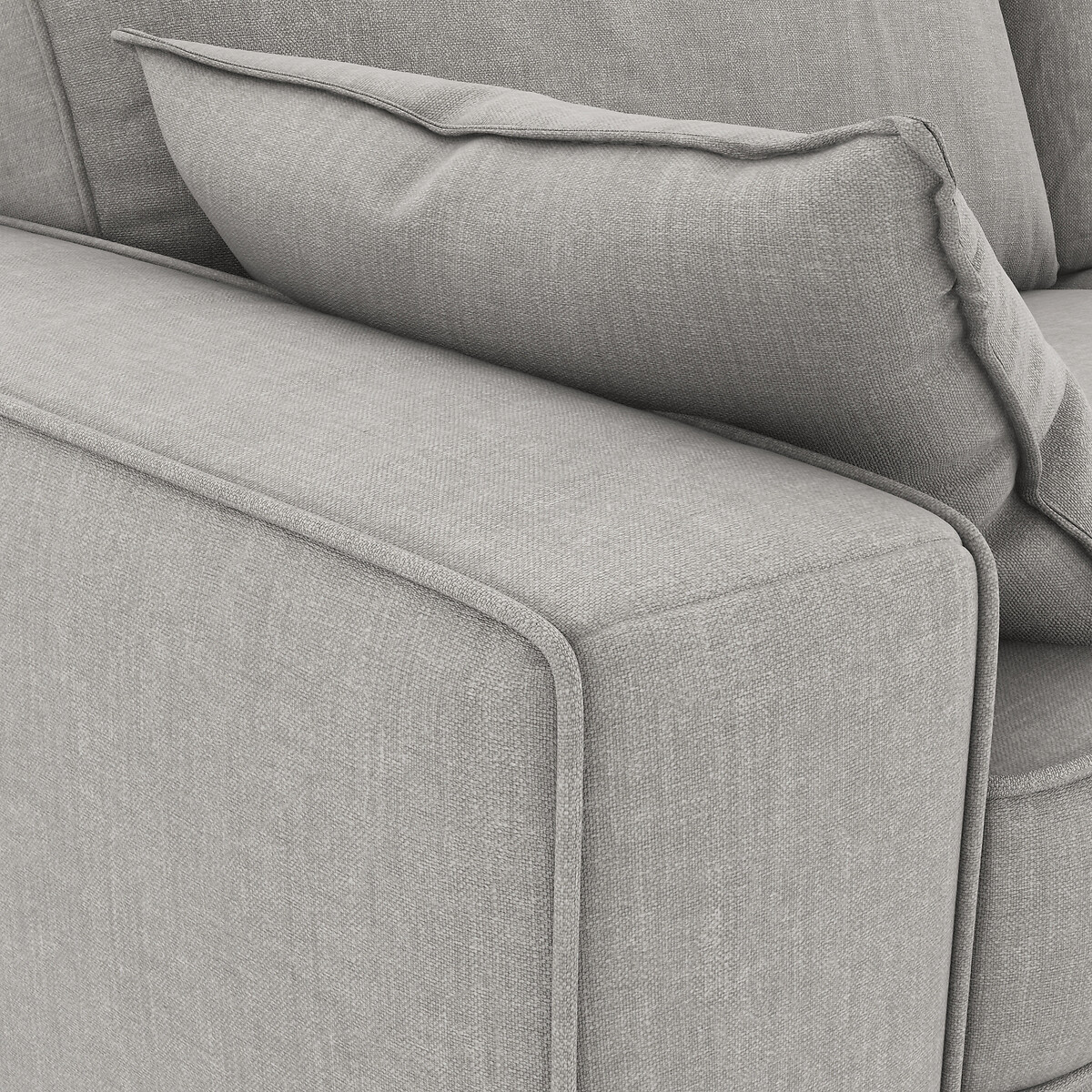 Canapé-lit coton et lin, 2, 3 ou 4 places, Comfort Bultex® Cécilia gris clair, LA REDOUTE INTERIEURS