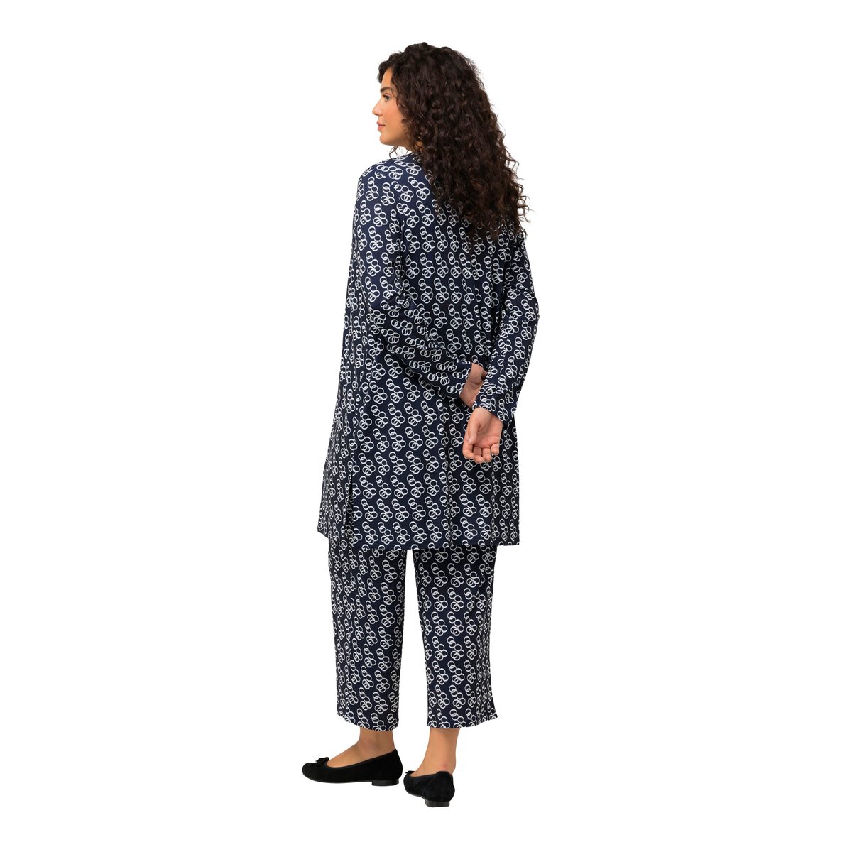Veste en jersey, motif à rayures marine, ULLA POPKEN