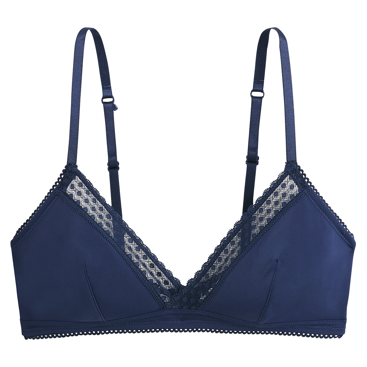 Microflex Triangle Bra without Underwiring navy blue, LA REDOUTE COLLECTIONS