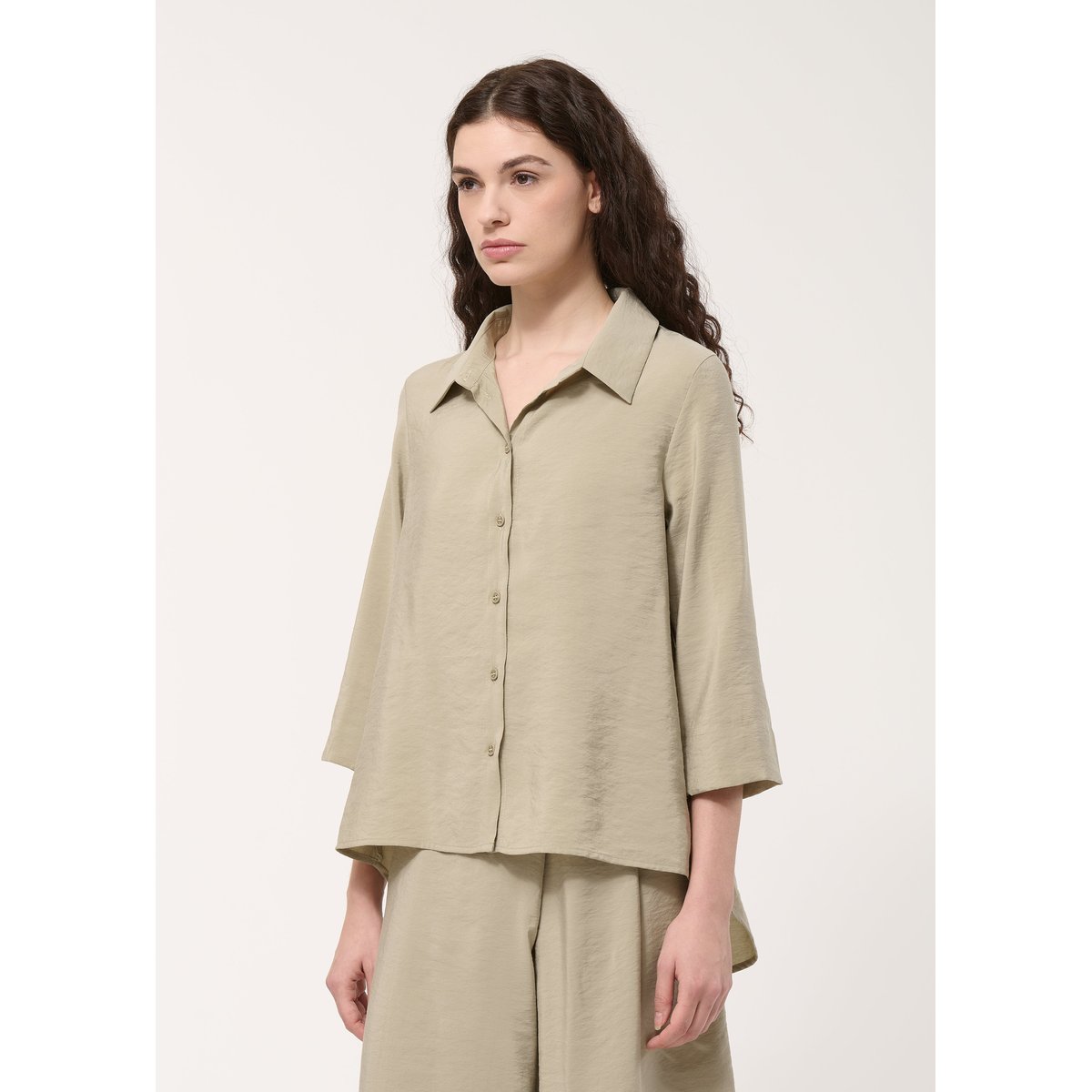 Chemise évasée gaufrée army, HUMILITY