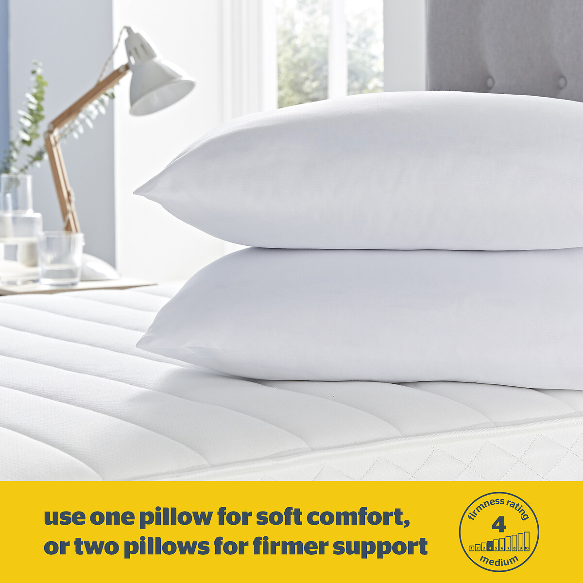 Pack of 2 Cooler Summer Pillow white, SILENTNIGHT