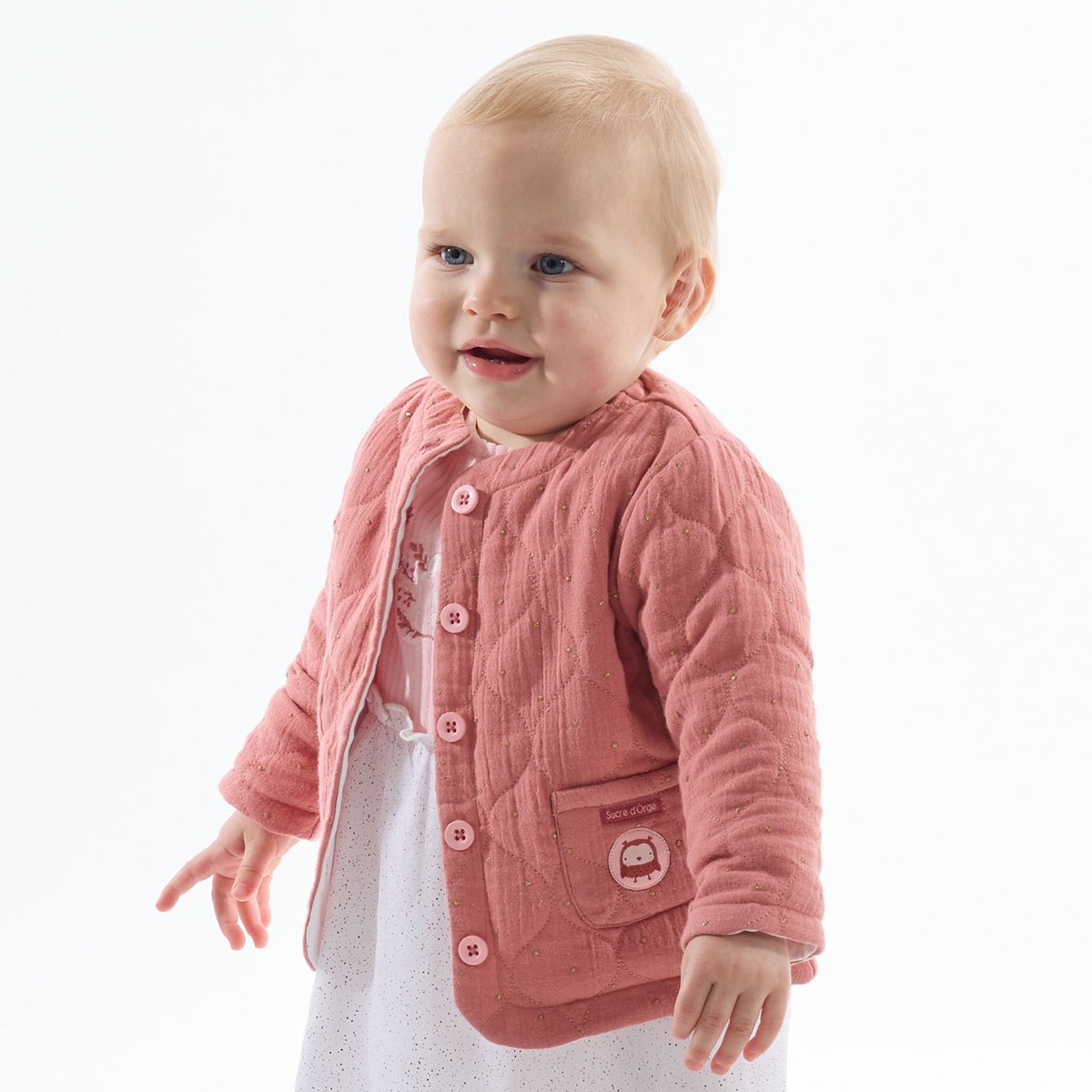 Veste manches longues philippine rose, SUCRE D'ORGE