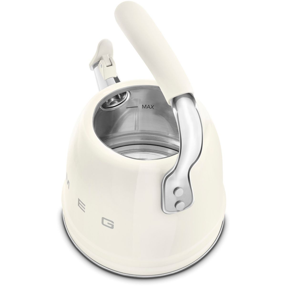 Bouilloire Sifflante 2.3L crème couleur unique, SMEG