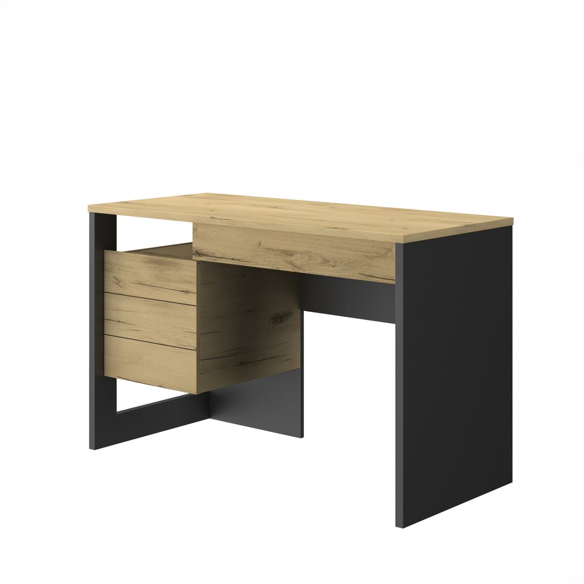 Bureau avec rangement RUSSEL marron, DIAGONE