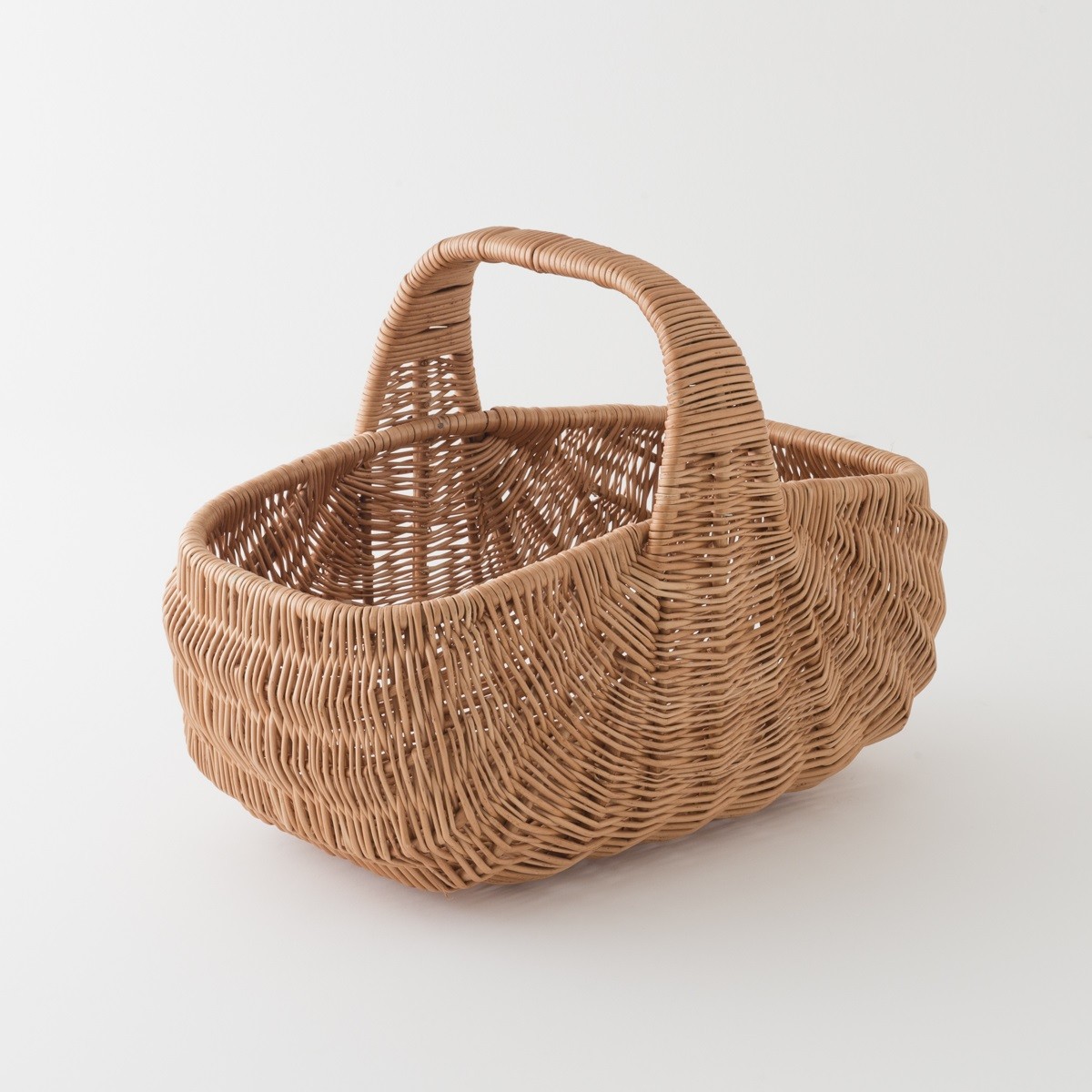 Panier à commission bombé en osier osier buff, KOK