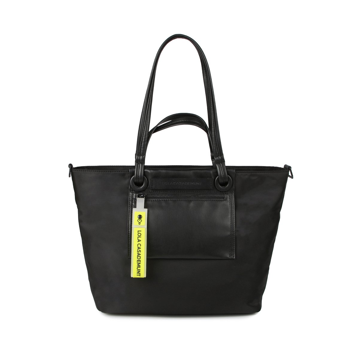 Sac cabas avec double poignée noir, LOLA CASADEMUNT