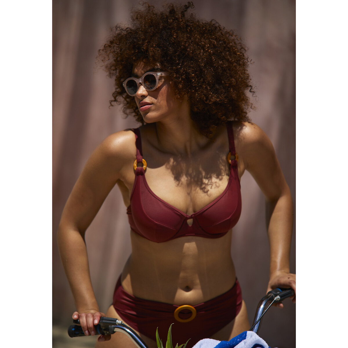 Bikini-Oberteil Elevated Basics granatrot, SANS COMPLEXE