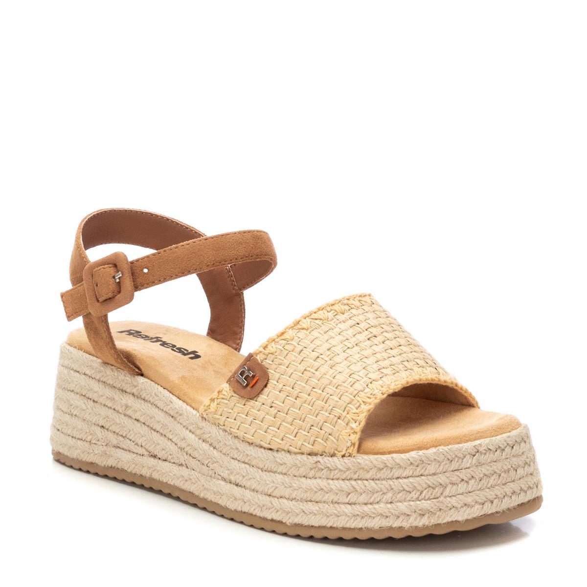 Sandale Coin Décontractée Boucle beige, REFRESH