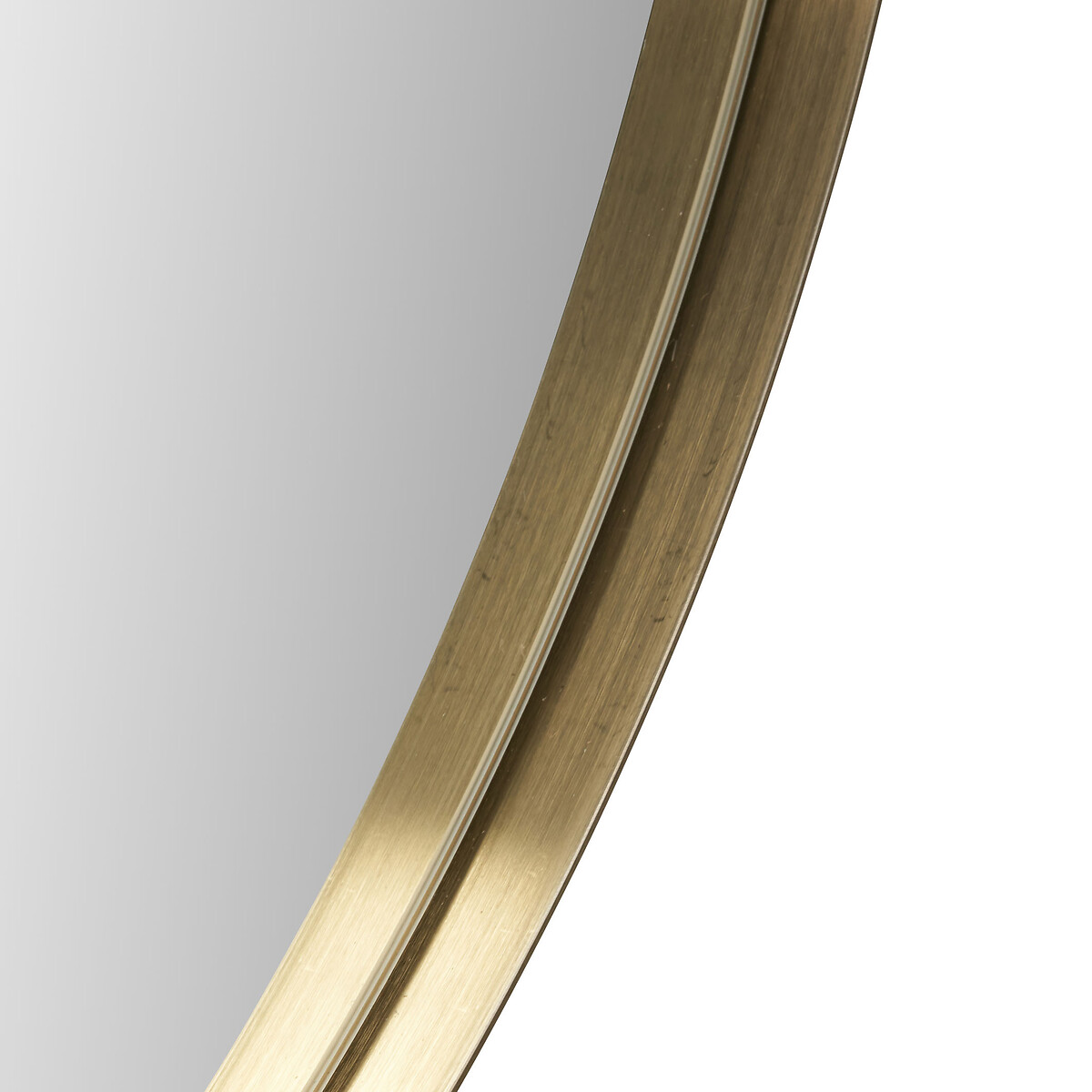90cm Brushed Gold Metal Slim Frame Oval Wall Mirror gold-coloured, SO'HOME