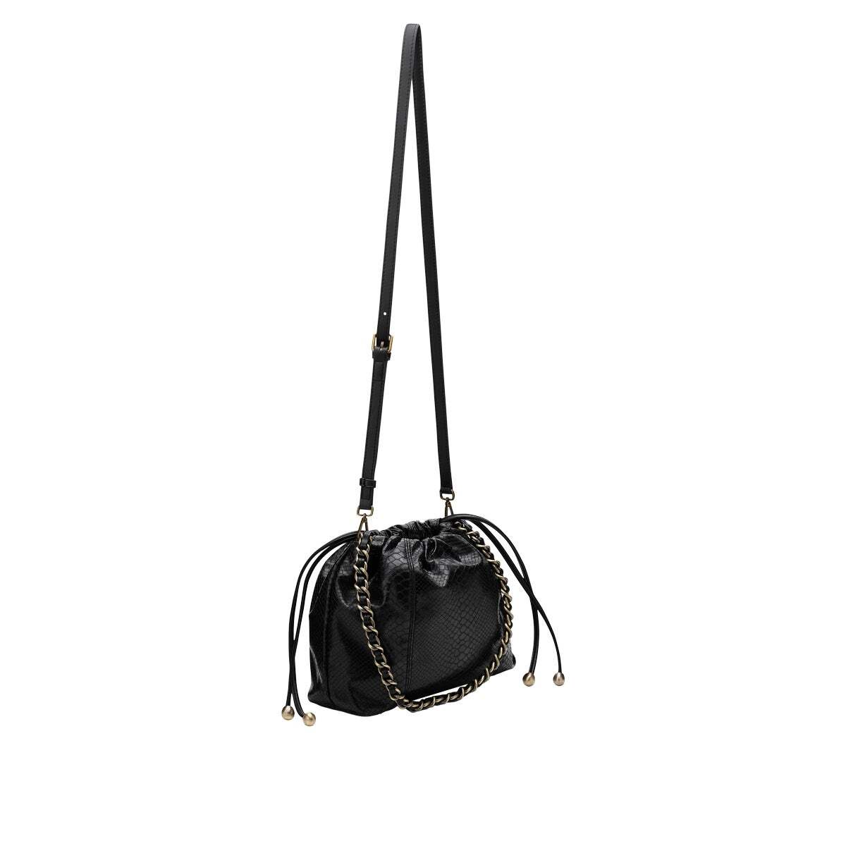 Sac Hobo Effet Cuir noir, PEPE JEANS