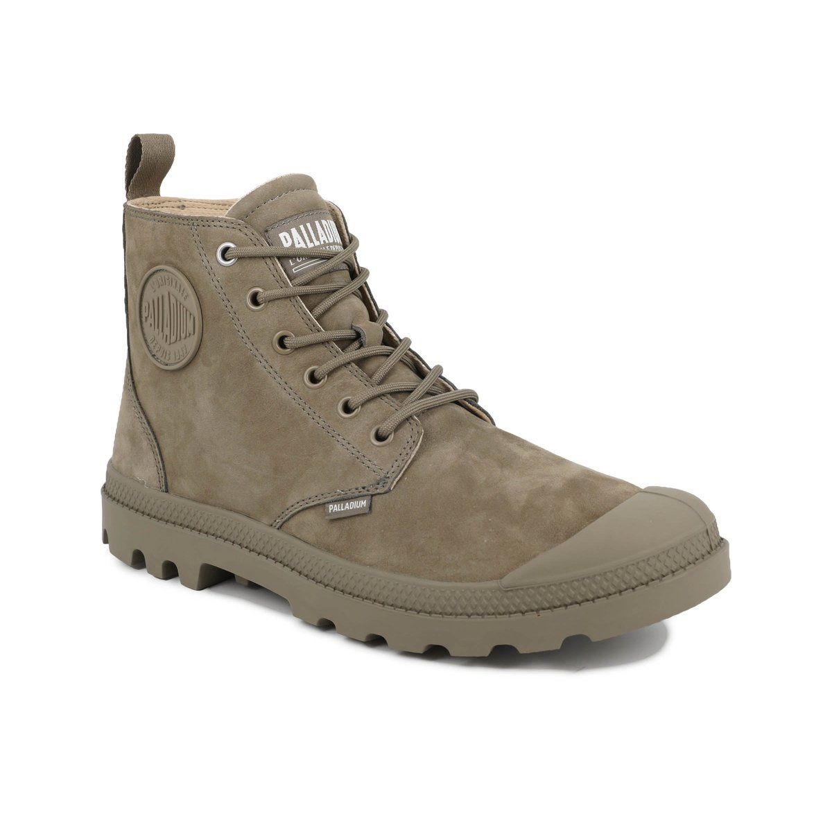 Baskets montantes en coton PAMPA HI ZIP NBK 2 vert-dusky green, PALLADIUM