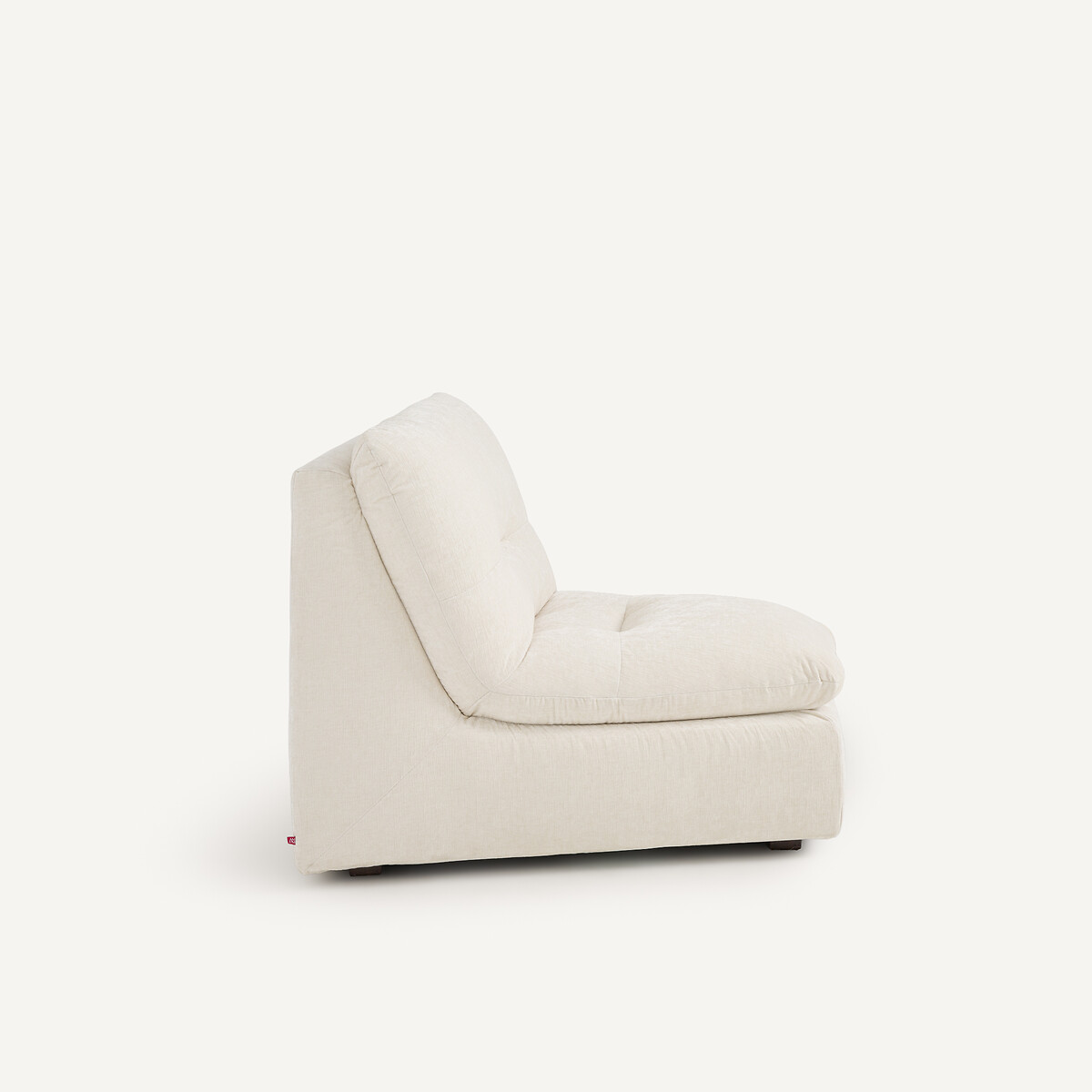 Verstellbares Ecksofa aus Chenille-Samt, Giuliano weiss, AM.PM