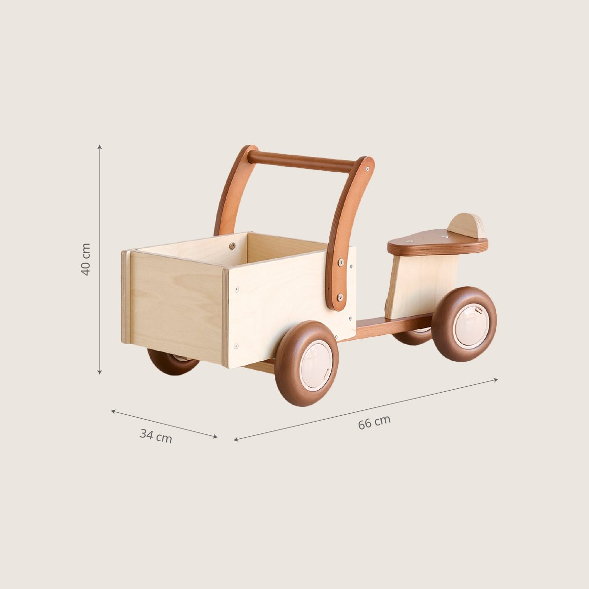 Tricycle draisienne  4-en-1 NOYER naturel, PETITE AMELIE