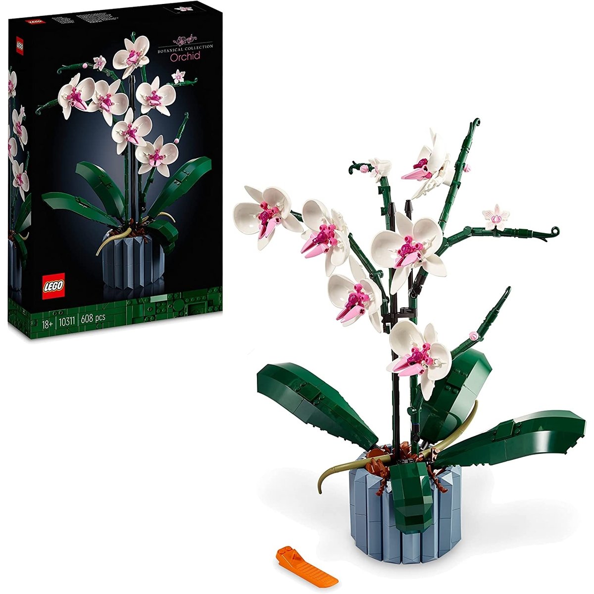 LEGO Botanicals - LEGO Creator - L'orchidée - 10311 blanc, rose, bleu, marron, LEGO