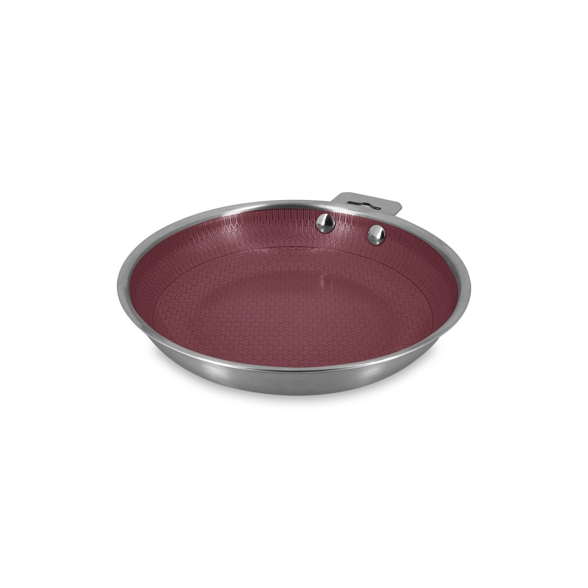 Poêle 20cm en acier inoxydable, AGLAE lie de vin, MENASTYL