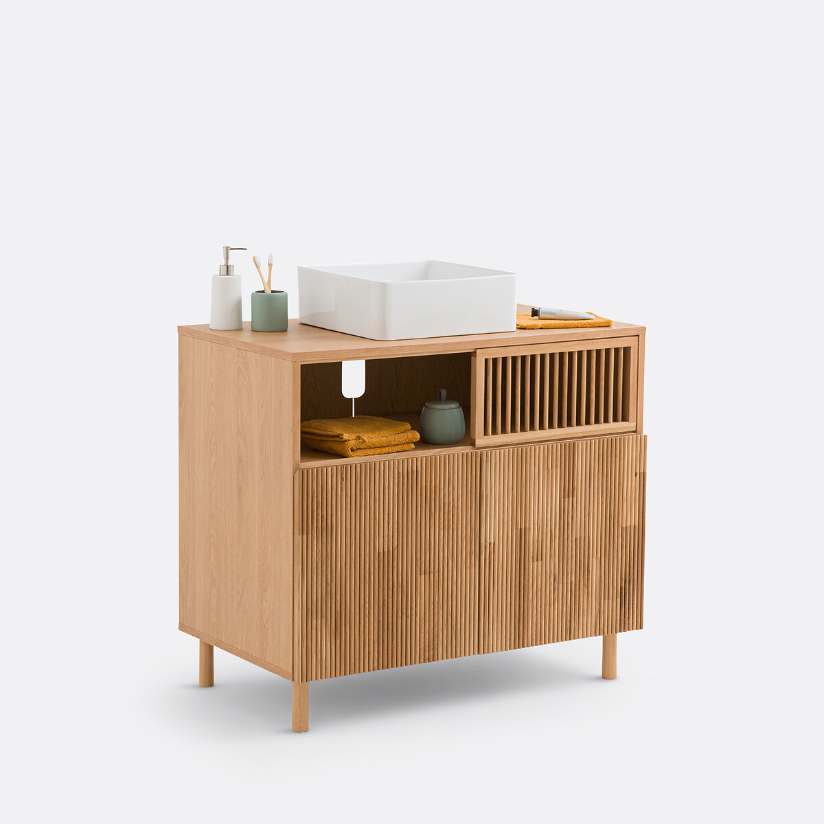 Meubel voor wastafel, Bilbao licht hout, LA REDOUTE INTERIEURS