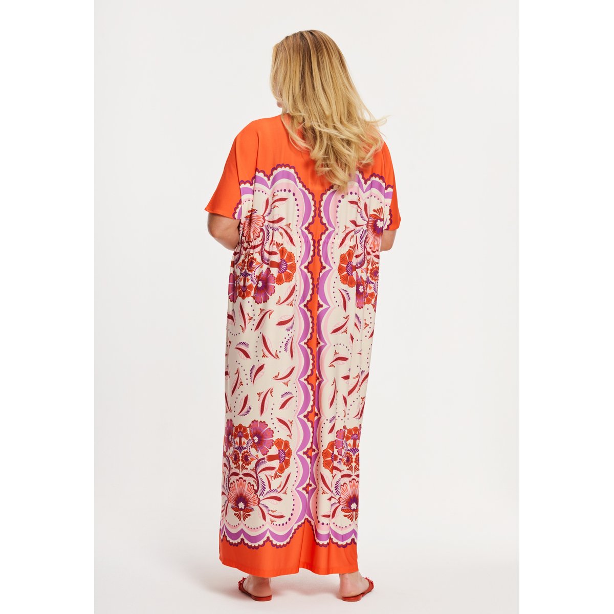 Robe imprimée orange, YOEK