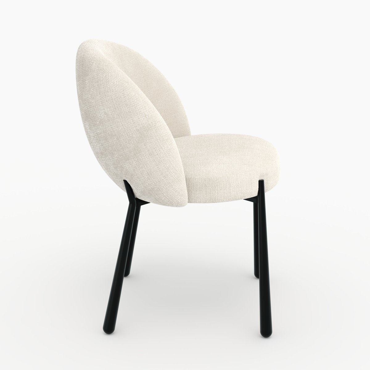 chaises Pulpy en velours chenillé - PULPY ecru, MAISON PAVANE