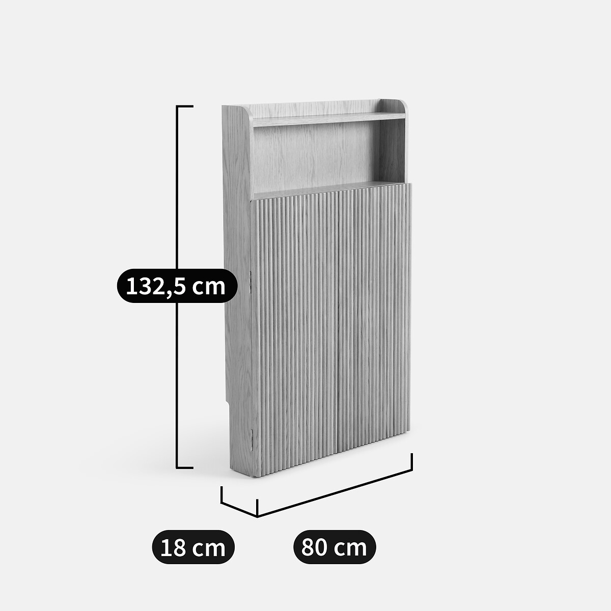 Bureau étagère, Maoro plaqué chêne, LA REDOUTE INTERIEURS