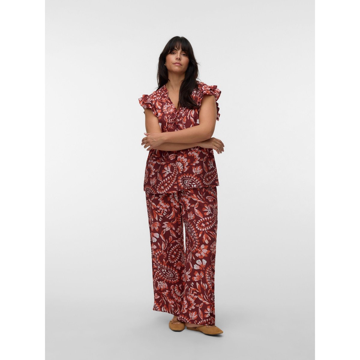 Pantalon rouge - andorra, VERO MODA