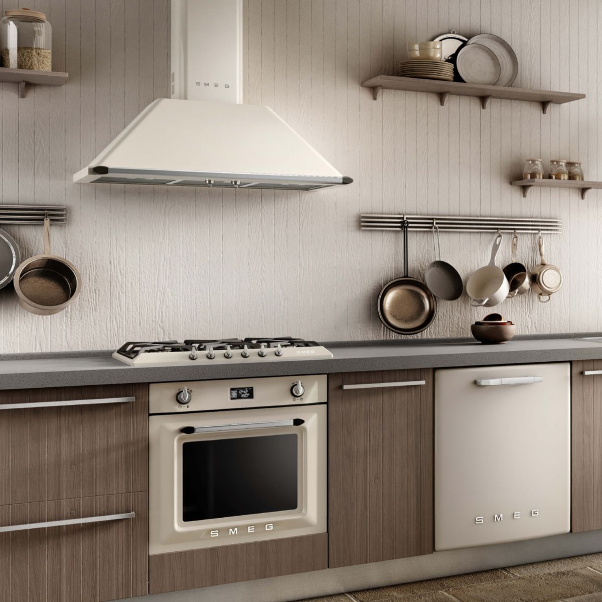 Plaque gaz SR975PGH couleur unique, SMEG